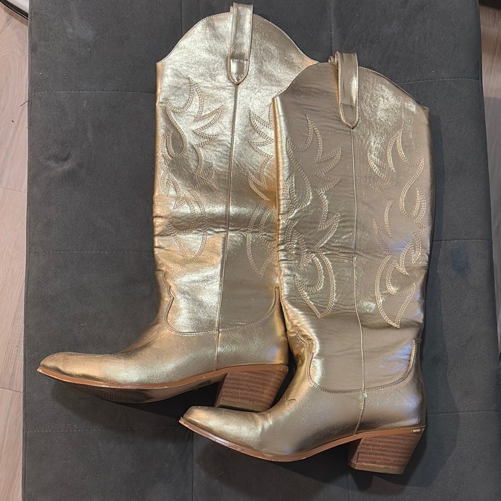 Gold Cowboy Boots